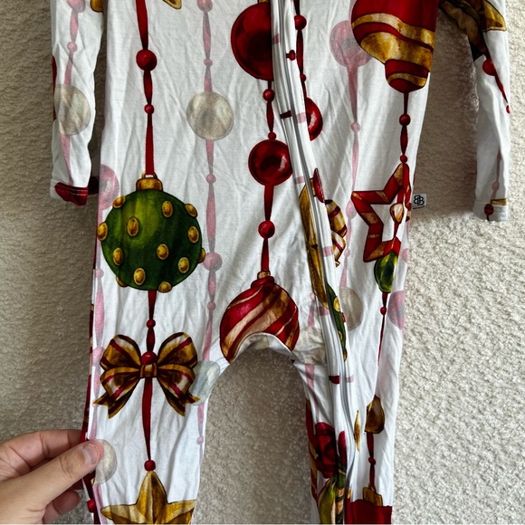 Little Bum‎ Bums Baby Bamboo Christmas One Piece Zip Pajamas Size 9-12 Months - Picture 9 of 11